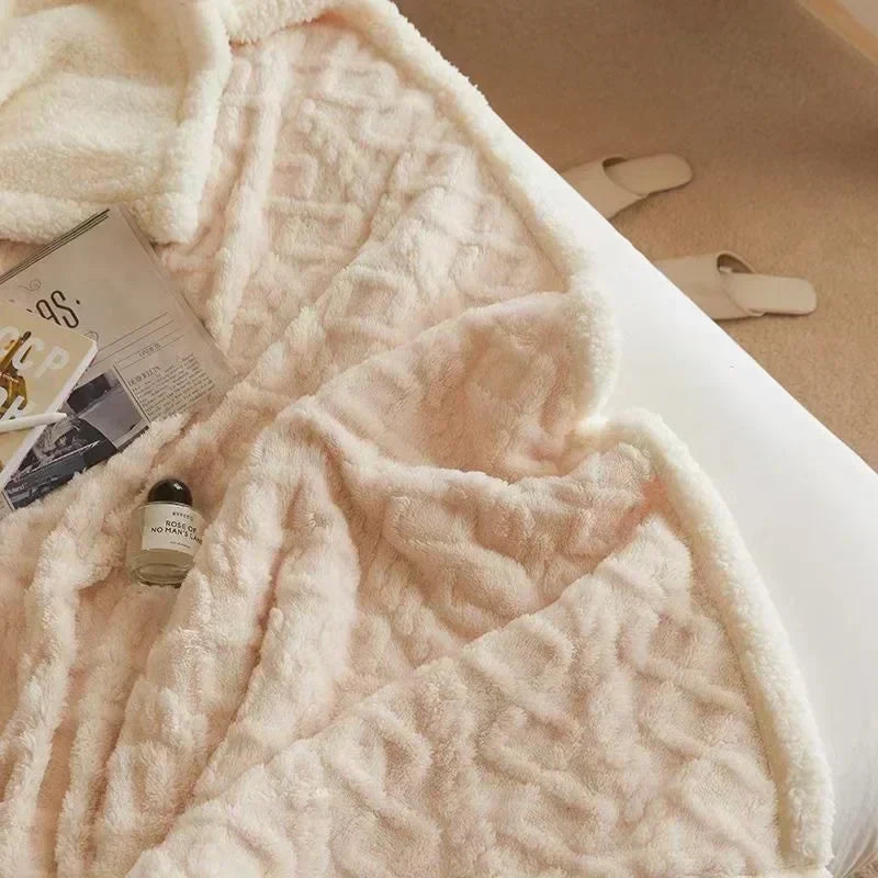Soft Plush Wool Blanket for Cold Winter Nights
