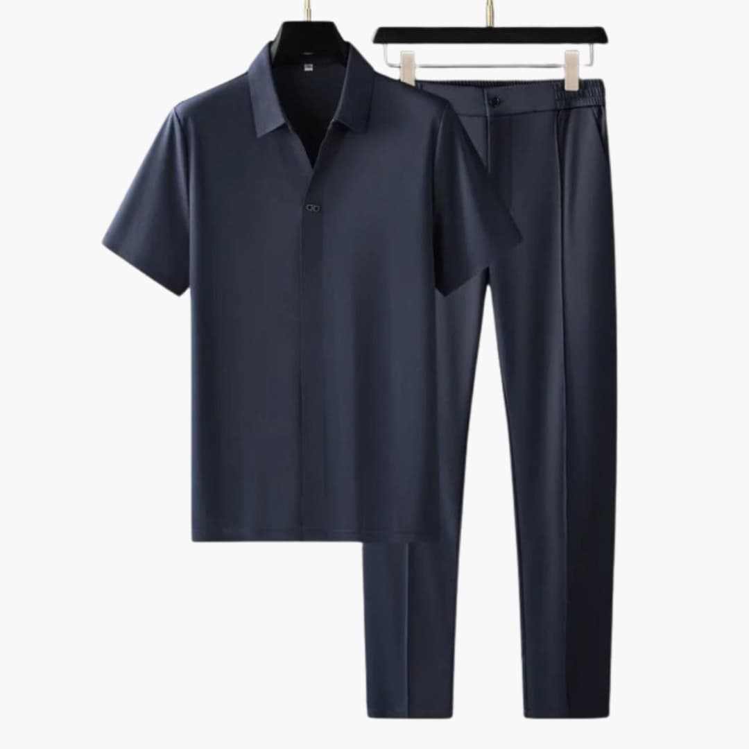 Men's Lightweight 2 Piece Short Sleeve Suit Set