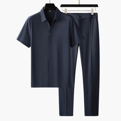 Men's Lightweight 2 Piece Short Sleeve Suit Set