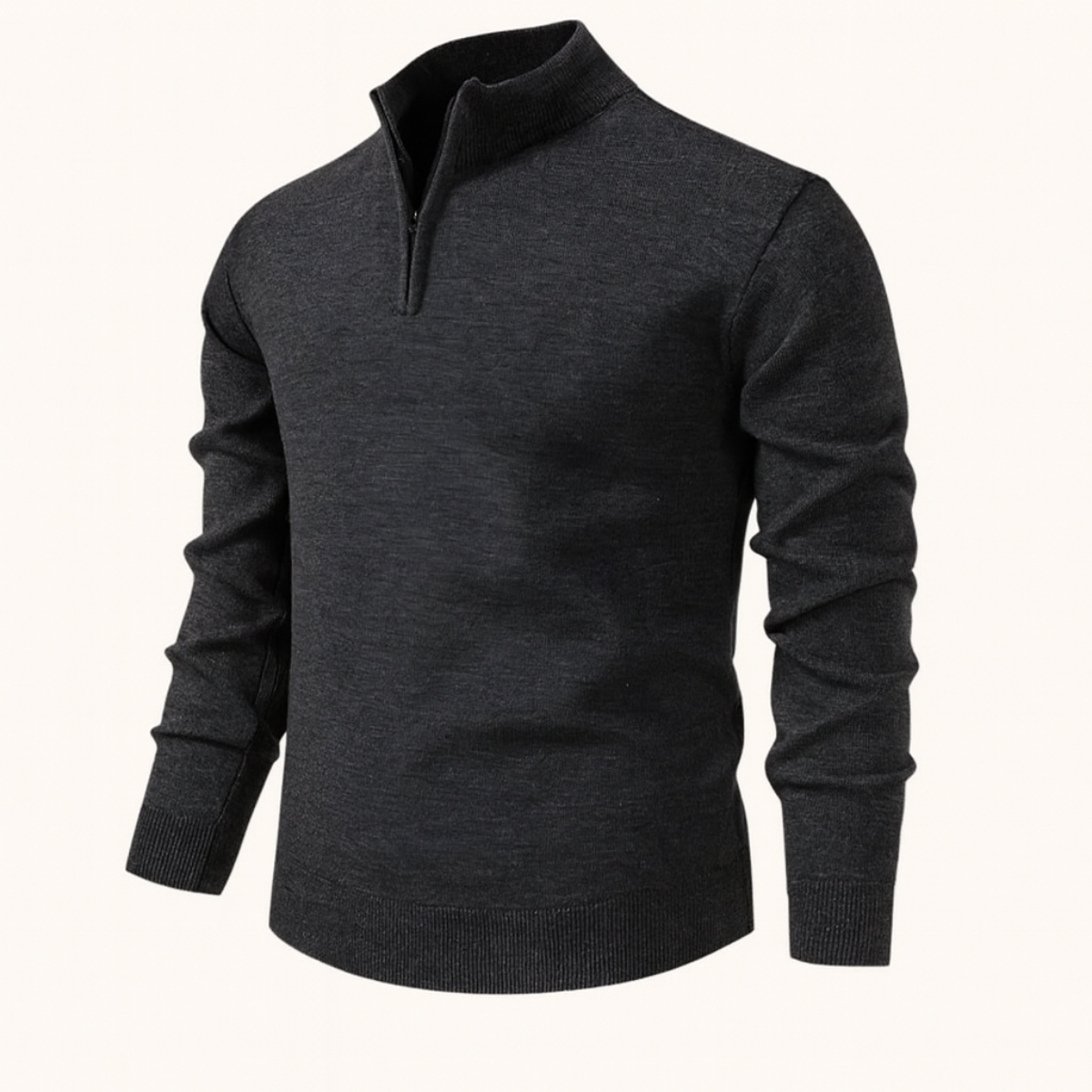 Men's Quarter Zip Fleece Pullover Sweater