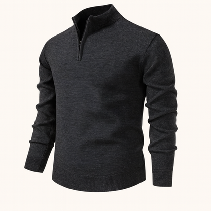 Men's Quarter Zip Fleece Pullover Sweater