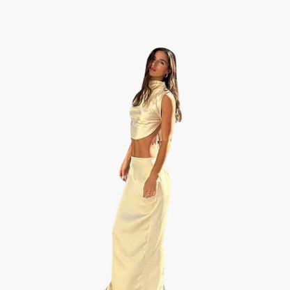 Luxurious Silk Two Piece Pantsuit for Women
