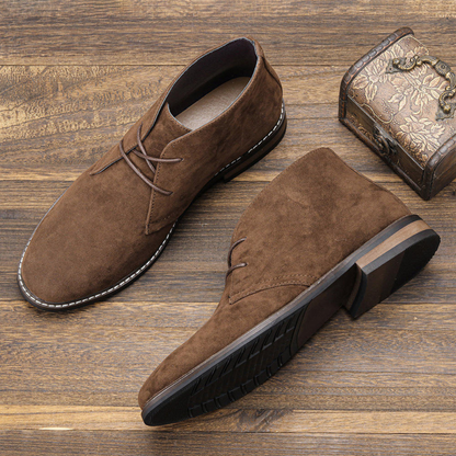 Men's Brown Suede Lace Up Chelsea Boots