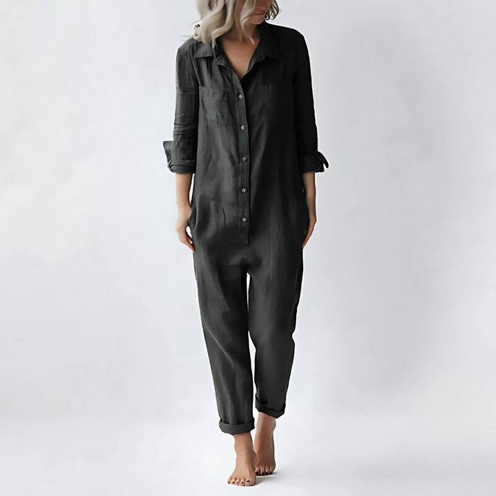 Comfortable Linen Blend Jumpsuit for Women