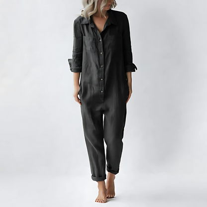 Comfortable Linen Blend Jumpsuit for Women