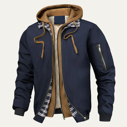 Waterproof Mens Hooded Bomber Coat