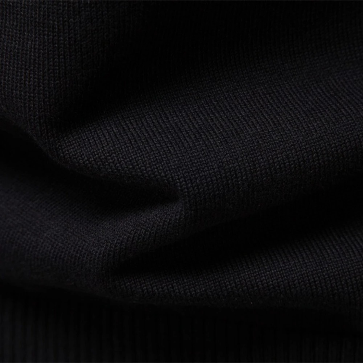 Warm Mens Half Zip Wool Sweater