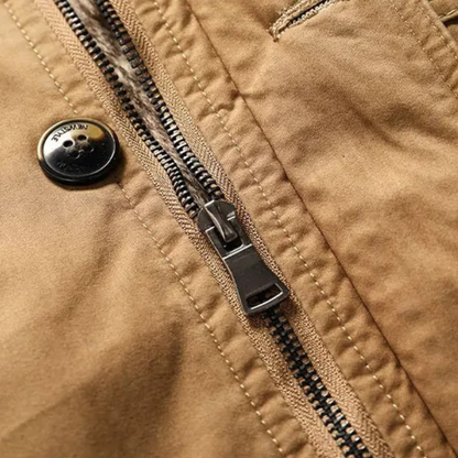 Warm Men's Fleece Lined Hooded Parka Coat