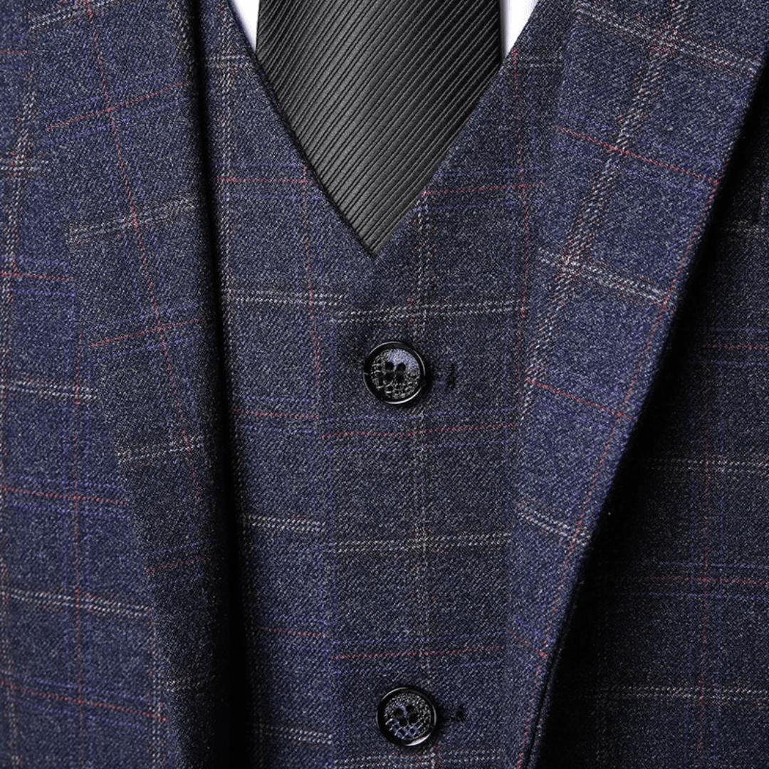 Classic 3-Piece Mens Suit with Vest and Jacket