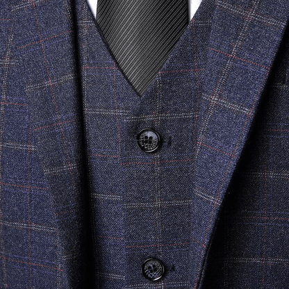 Classic 3-Piece Mens Suit with Vest and Jacket