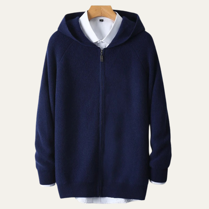 Warm Mens Merino Wool Zipper Sweater