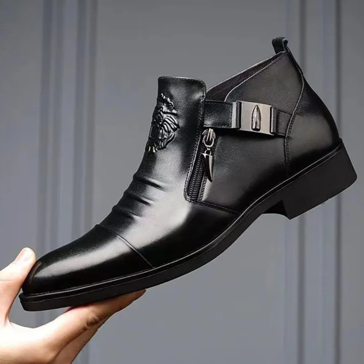 Classic Men's Leather Pointed Toe Boots