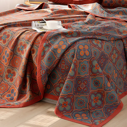 Classic Embroidered Cotton Bed Coverlet - Olytrend
