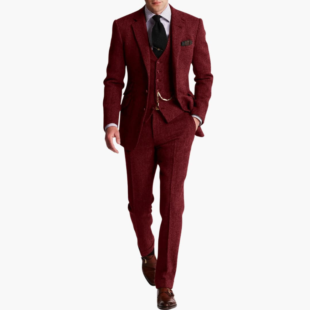 Classic 3 Piece Business Suit Set for Men