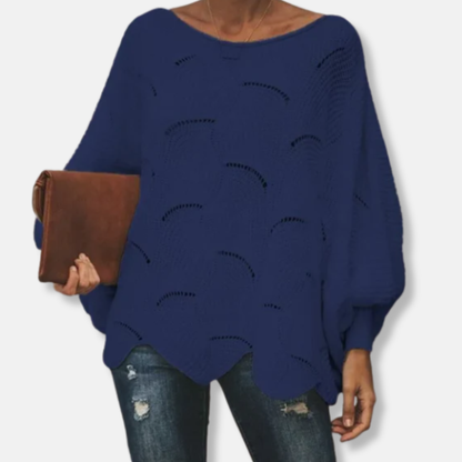 Cozy Oversized Sweater with Loose Fit Sleeves