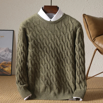 Classic Men's Cozy Cable Knit Sweater
