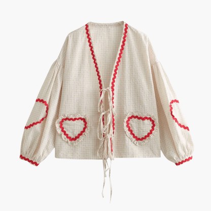 Cute Checked Shirt for Women with Sweet Pockets