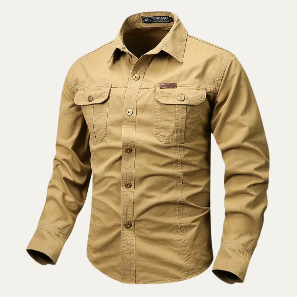 Rugged Men's Combat Shirt with Storage Pockets