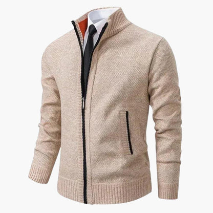 Men's Cozy Zip Up Ribbed Jacket