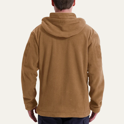 Men's Insulated Tactical Fleece Hoodie with Multiple Pockets
