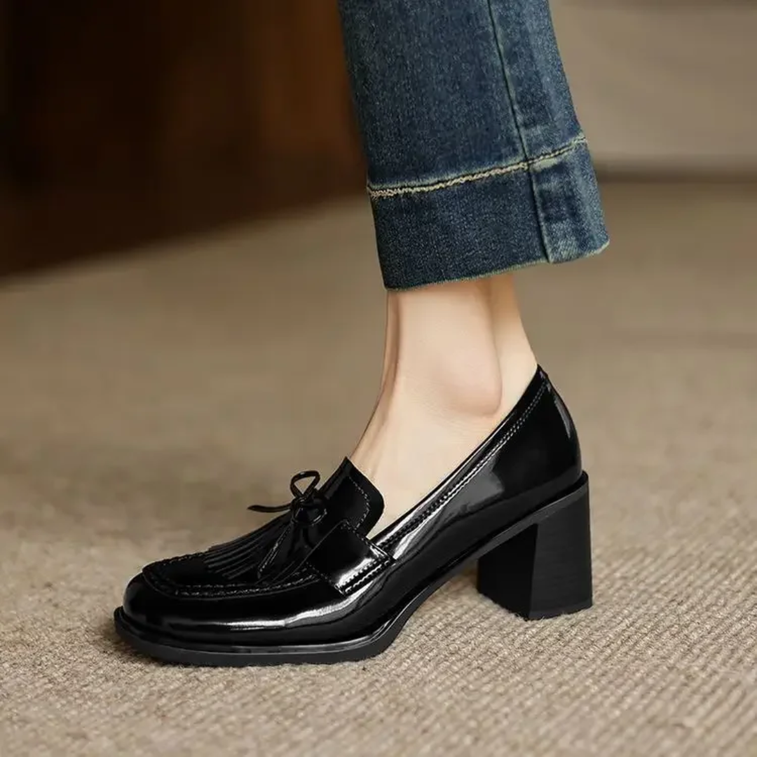 Elegant Women's Loafer Heel Shoes