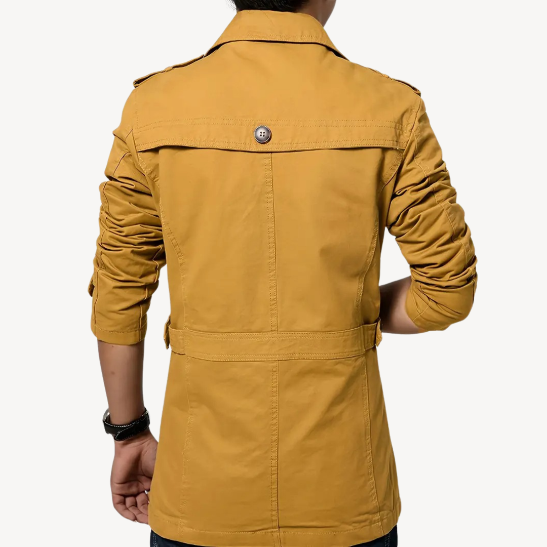 Classic Double Breasted Mens Trench Coat