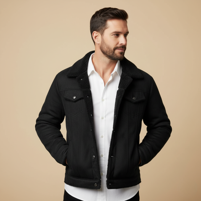 Classic Men's Faux Leather Biker Jacket