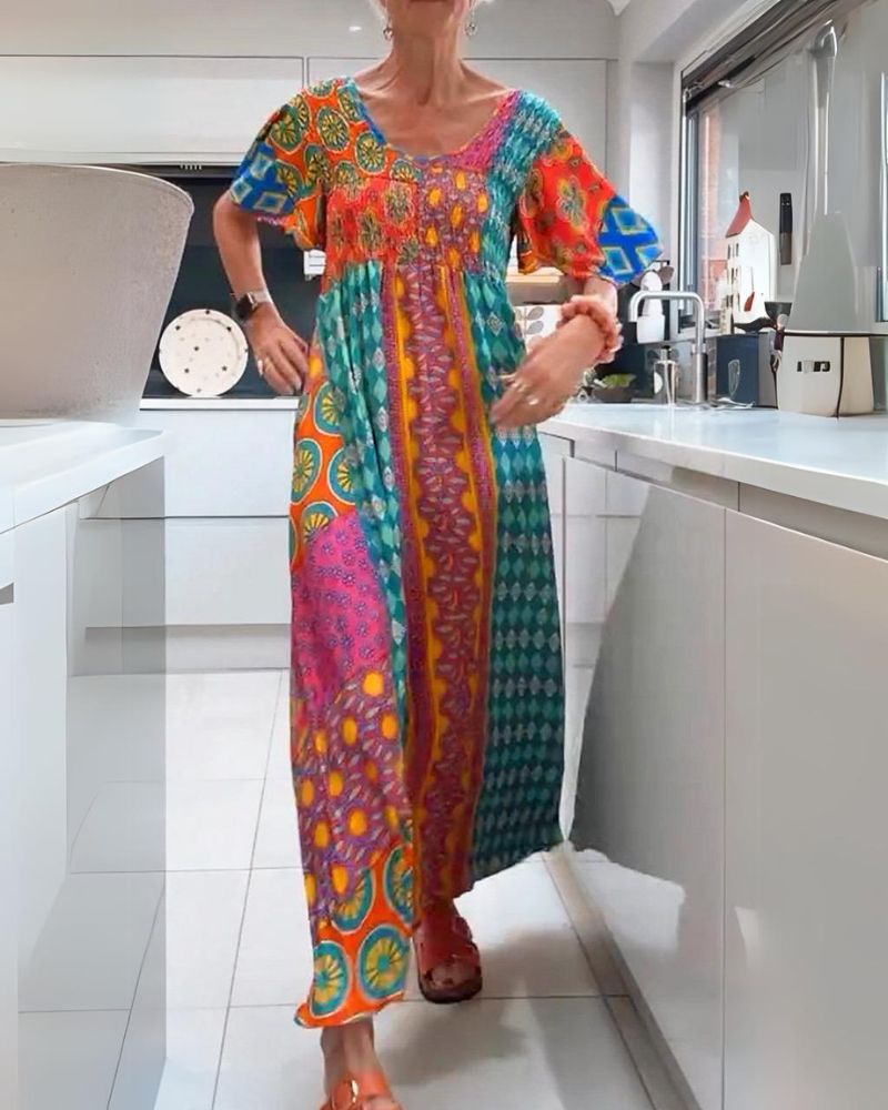 Vintage Style Party Maxi Dress - Nocini