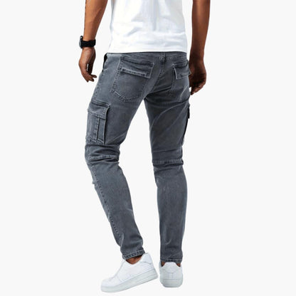 Comfortable Fit Cargo Pants with Elastic Waist