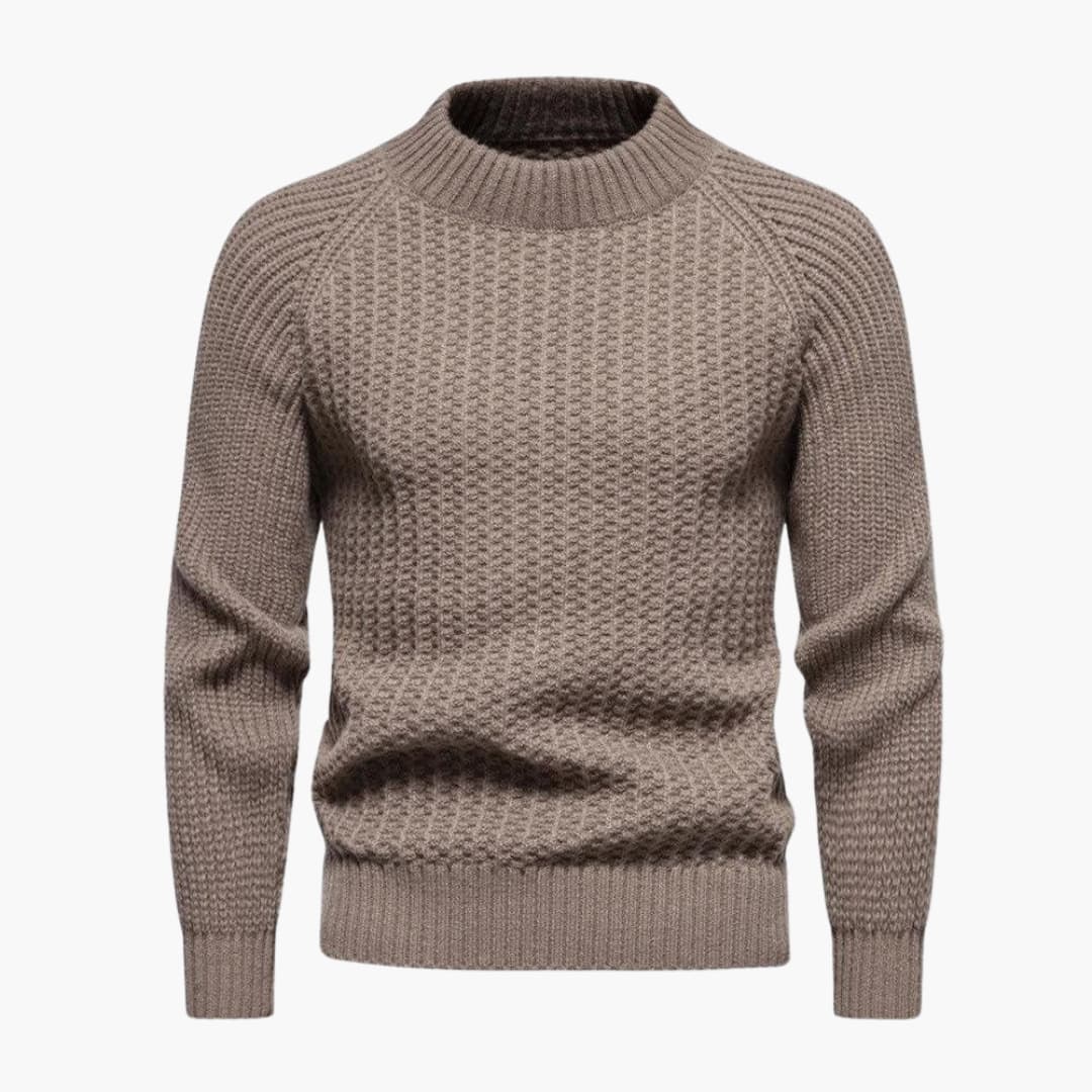 Classic Crew Neck Textured Sweater