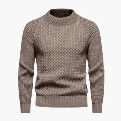 Classic Crew Neck Textured Sweater