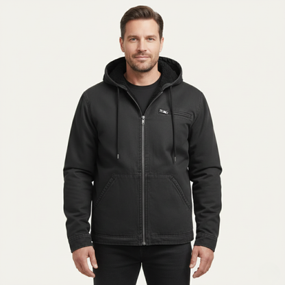 Men's Cozy Fleece Lined Vintage Hoodie Jacket