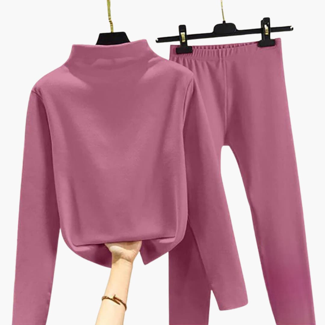 Soft Women's Fleece Sweat Suit with Elastic Waist