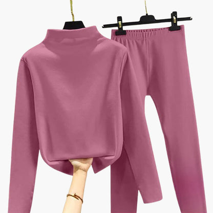 Soft Women's Fleece Sweat Suit with Elastic Waist