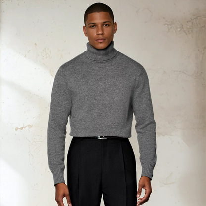 Prague Mens Thick Crew Neck Knit Sweater