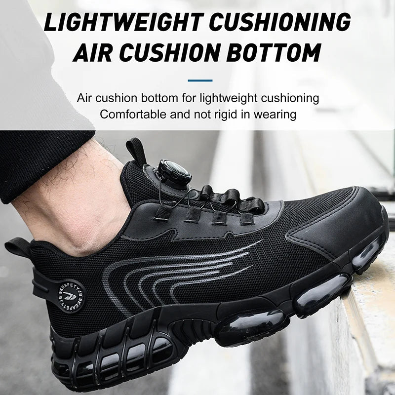 Stable Leather Tie Work Boots