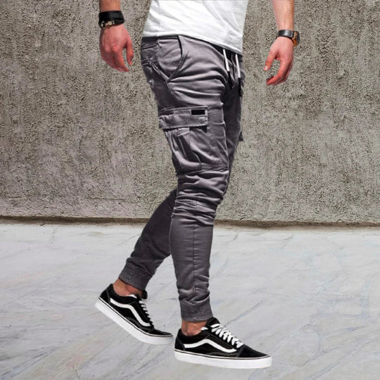 Relaxed Fit Cargo Pants with Zip Pockets