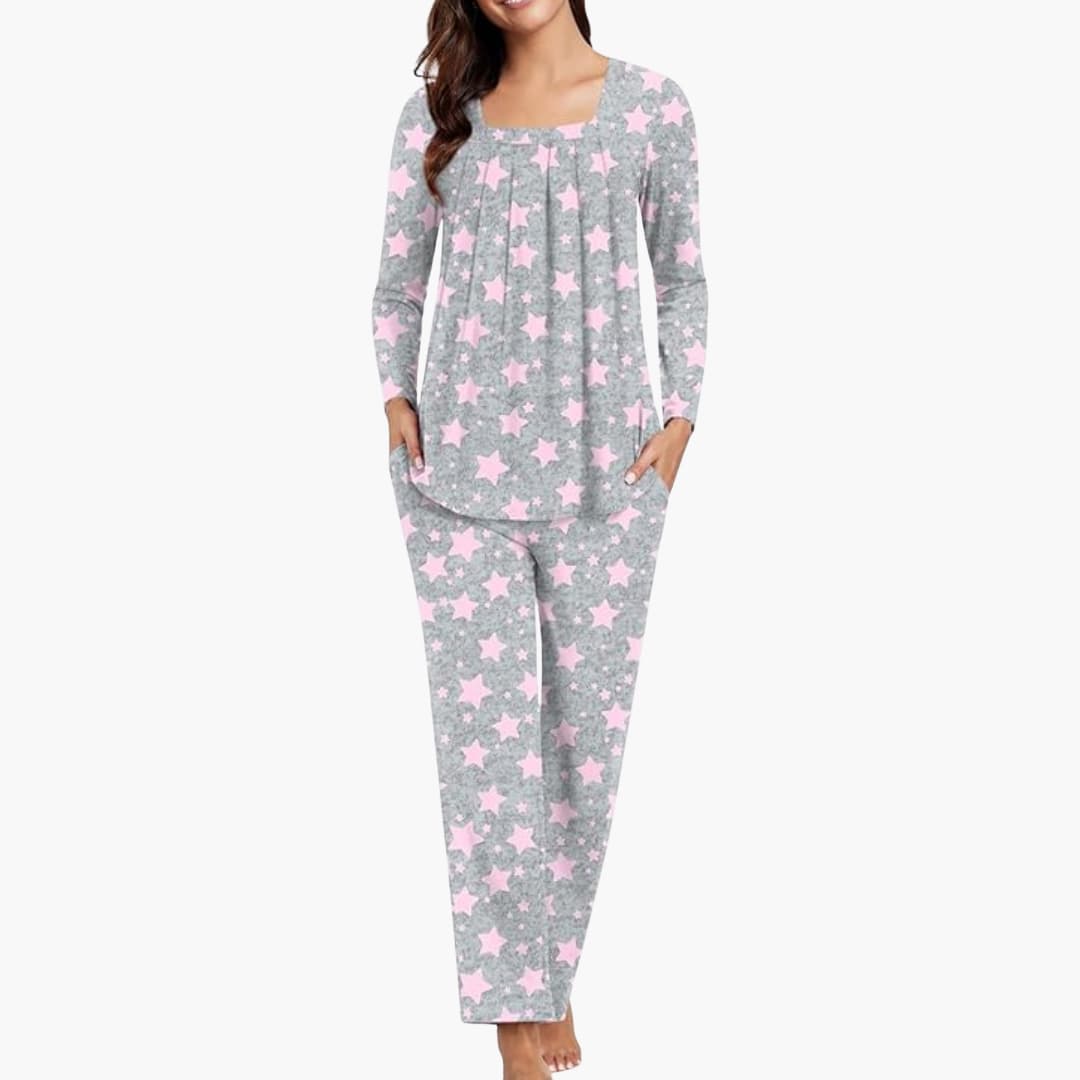 Cozy Women's Star Print Pajamas - Olytrend