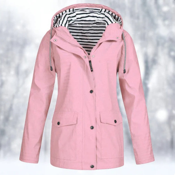 Ladies Waterproof Parka Rain Jacket