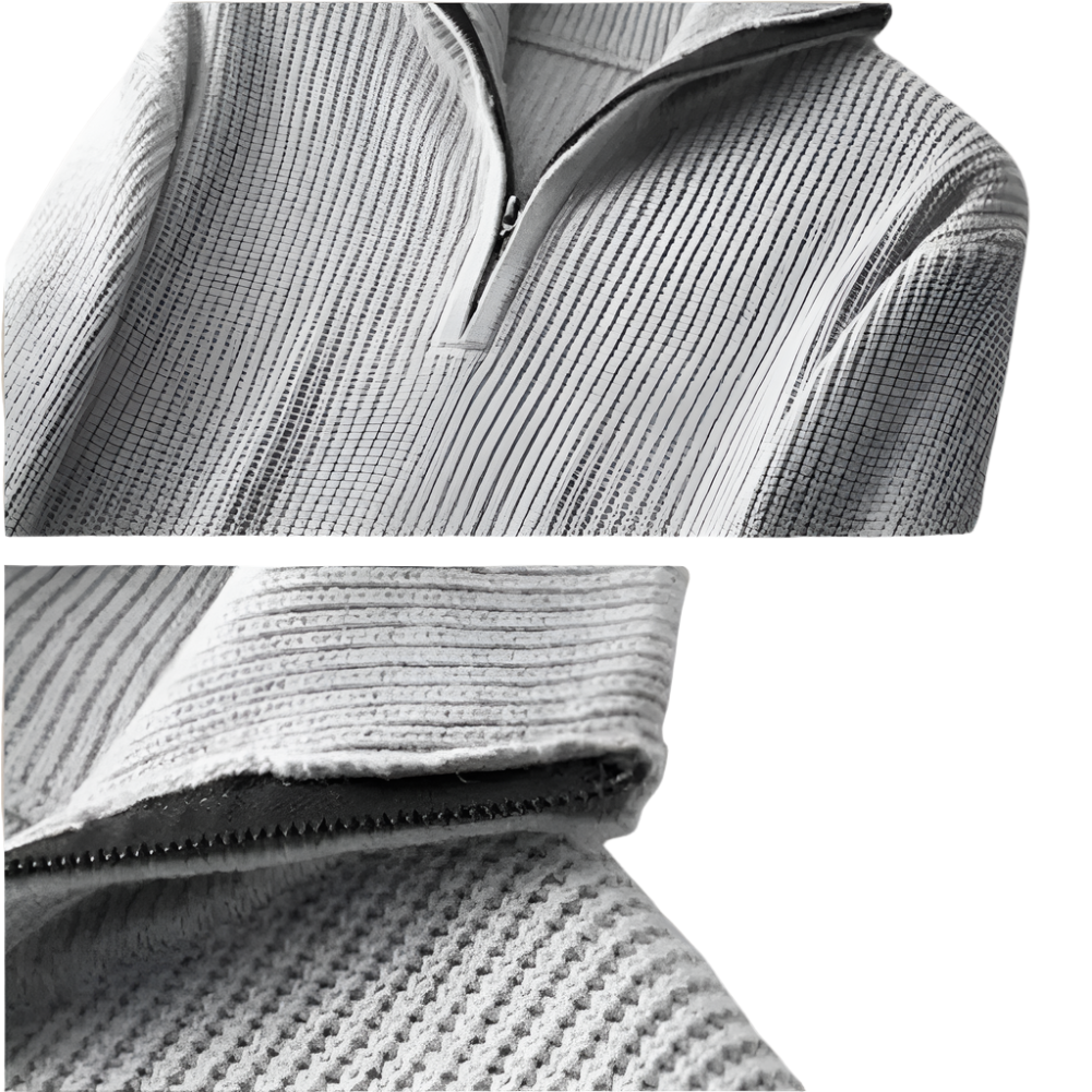 Warm Quarter Zip Wool Sweater