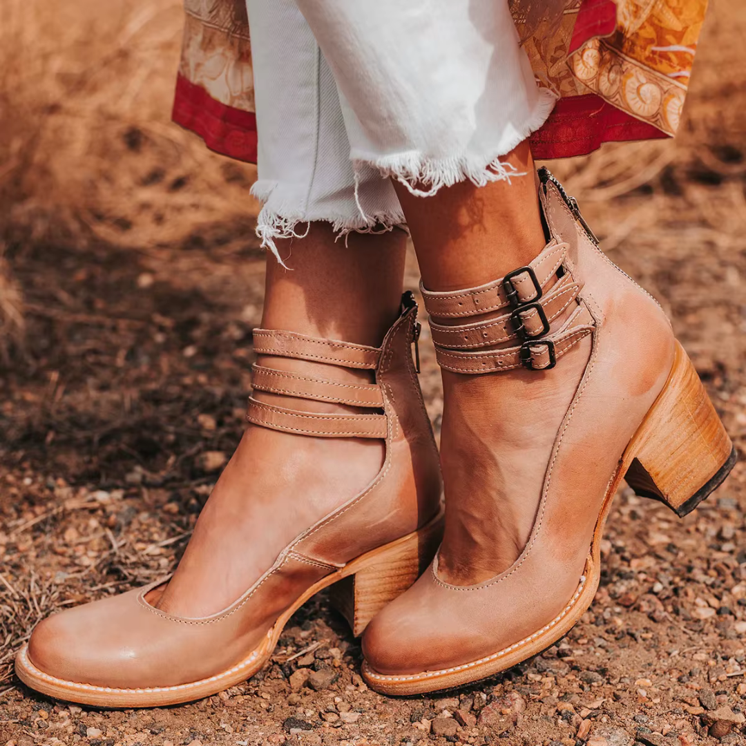 Classic High Heel Ankle Strap Shoes