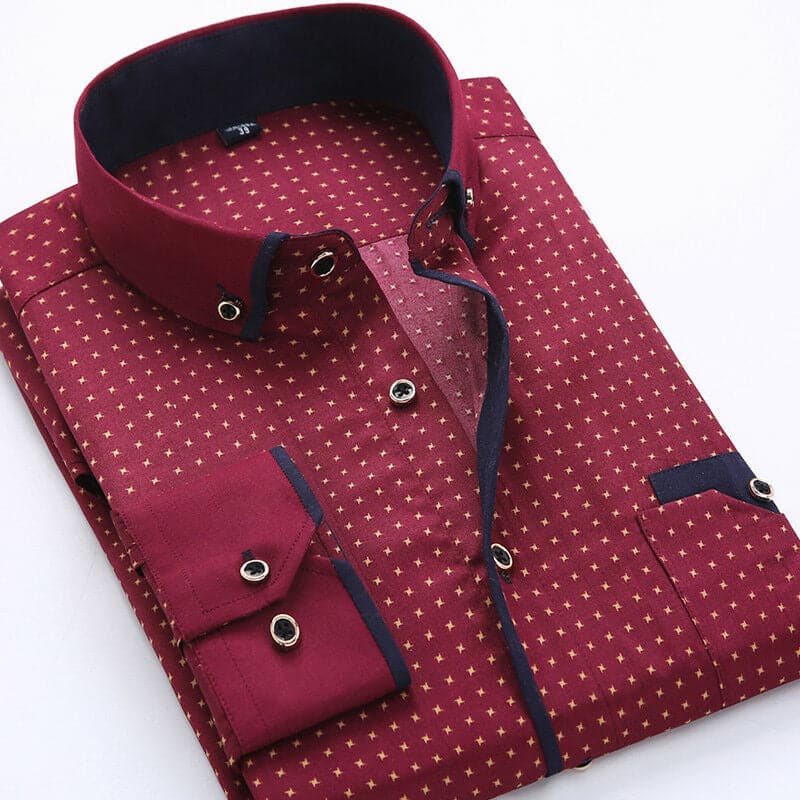 Regular Fit Mens Geometric Dress Shirt - Nocini