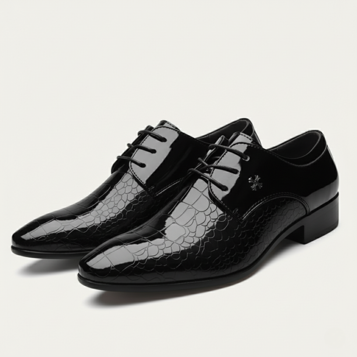 Sleek Men's Leather Dress Shoes - Pointed Toe