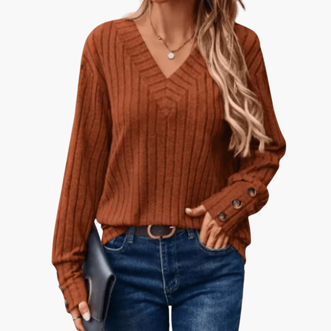 Soft V-Neck Women's Winter Sweater