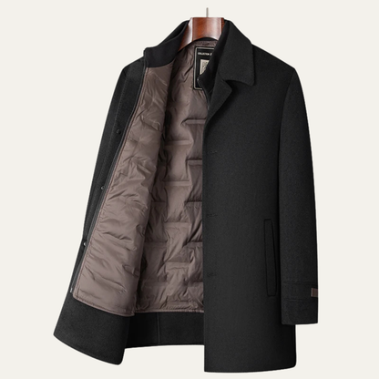 Classic Fit Men's Tailored Wool Overcoat