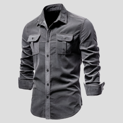 Rugged Cotton Shirt for Men Classic Casual Style