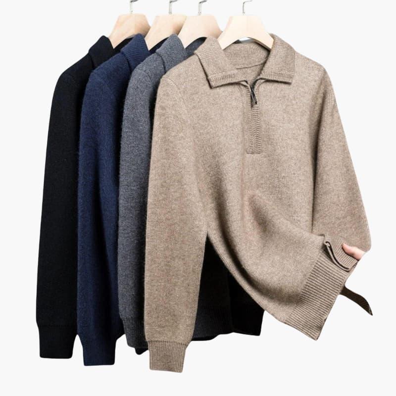 Women's Soft Knit Half-Zip Winter Sweater