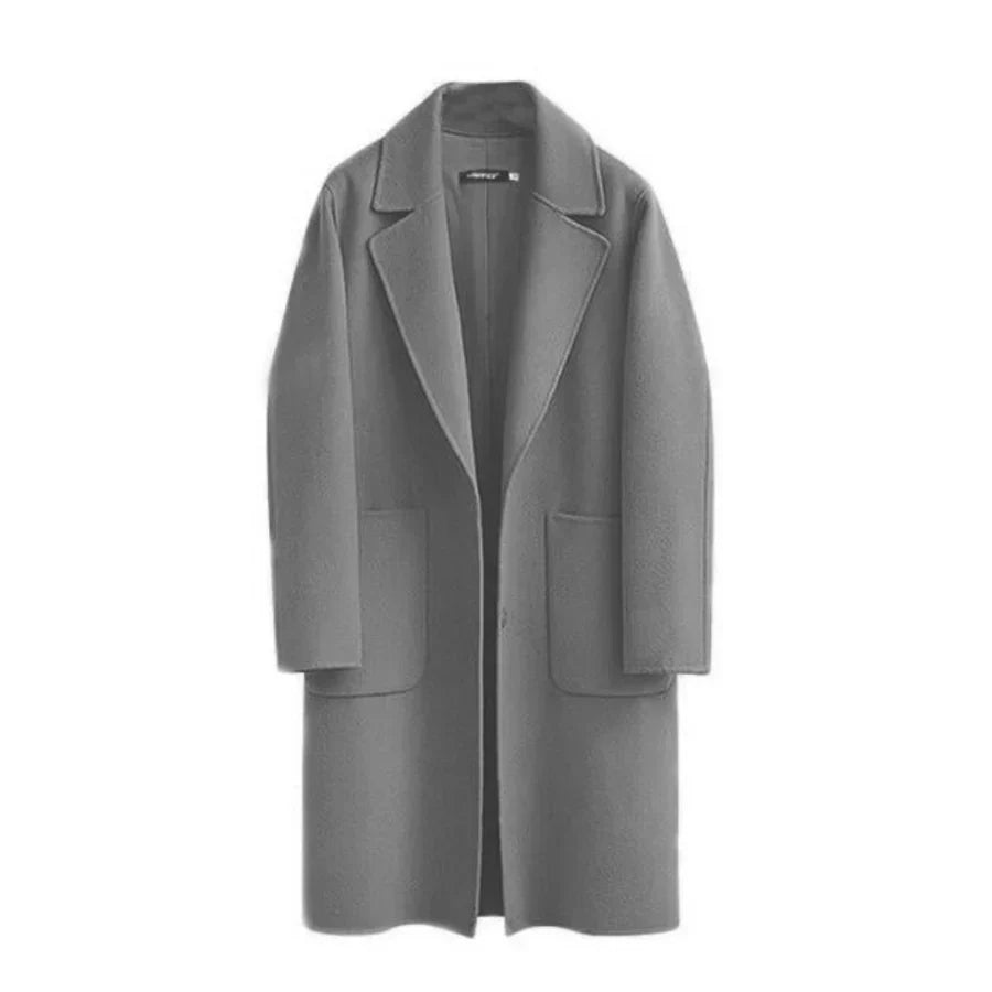 Classic Long Wool Trench Coat for Women - Nocini