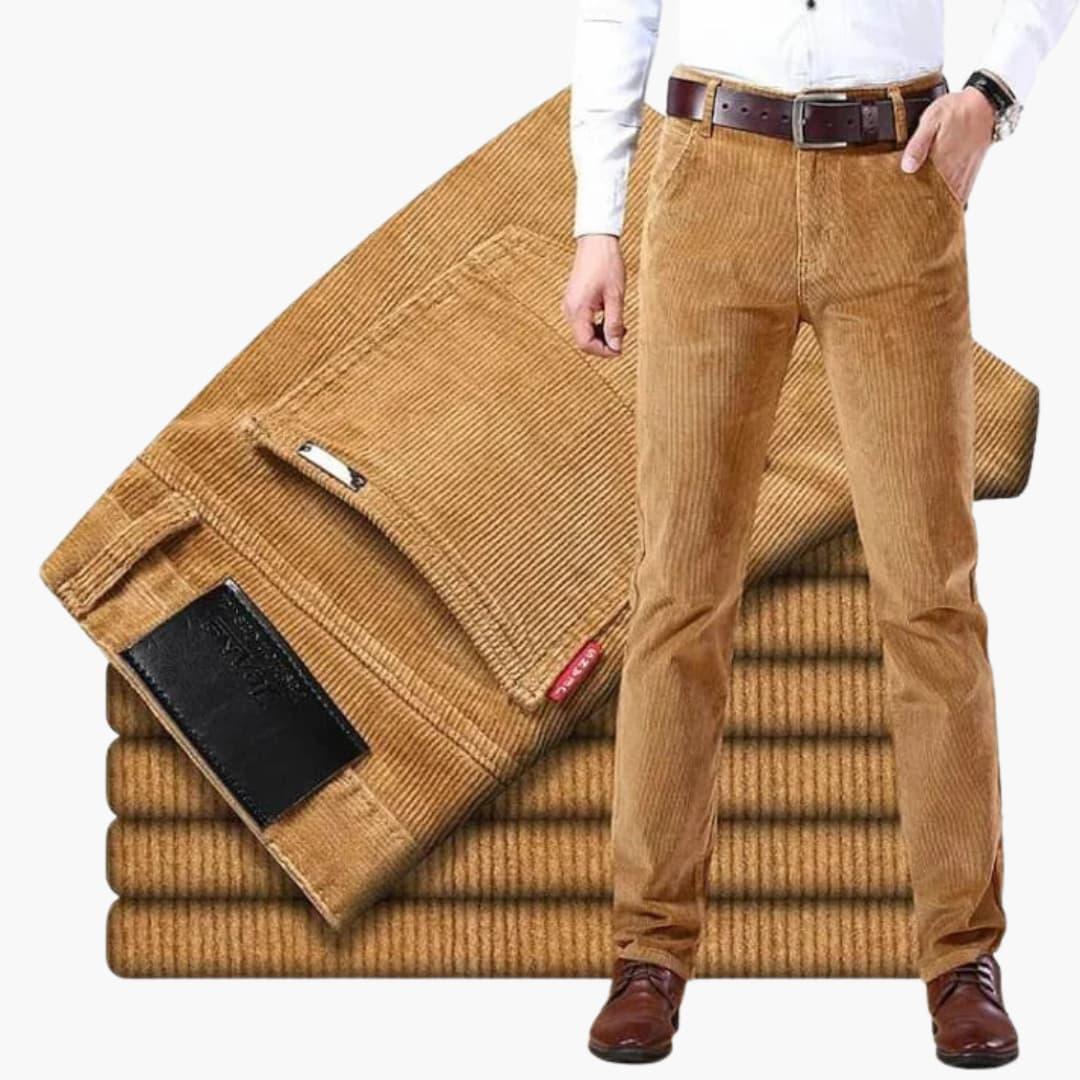Comfortable Mens Cotton Classic Fit Pants - Olytrend