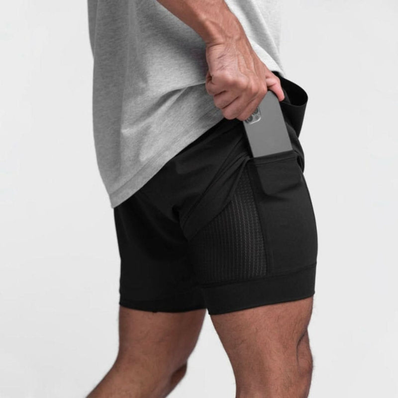 Men's Athletic Shorts with Liner for Running Training